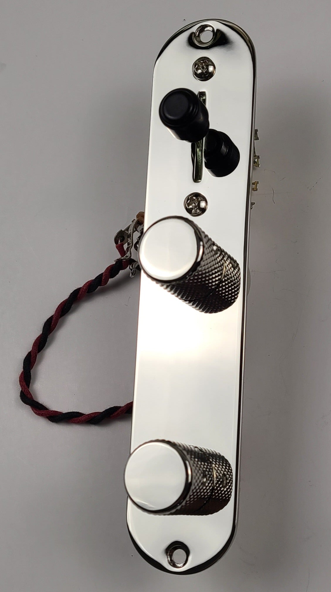 SolderX 3-Way Wiring Harness Plus Control Plate for Tele®, Nickel Finish - AxLabs