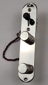 SolderX 3-Way Wiring Harness Plus Control Plate for Tele®, Nickel Finish - AxLabs