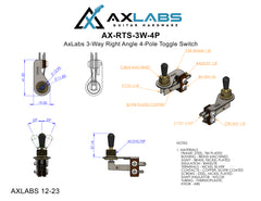 AxLabs 3-Way Right Angle 4-Pole Toggle Switch - AxLabs