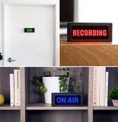 BusyBox On Air / Recording / Live Rechargeable LED Sign with Remote - Vintage Style Radio Cover - AxLabs