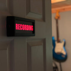 BusyBox On Air / Recording / Live Rechargeable LED Sign with Remote - Vintage Style Radio Cover - AxLabs