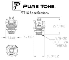 Pure Tone Mono Multi-Contact Tip Shunt 1/4″ Output Jack - AxLabs
