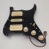 SolderX Loaded Pickguard Seymour Duncan P-Rails HSH, Black/Cream - AxLabs