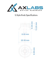 AxLabs Lefty Strat-Style Knob Set (3) - AxLabs