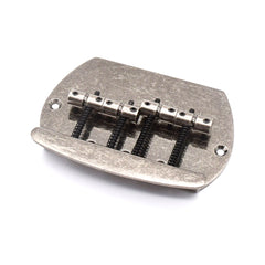 KD By AxLabs Large Round Plate 4-String Bass Bridge - String-Through-Body Or Top - AxLabs
