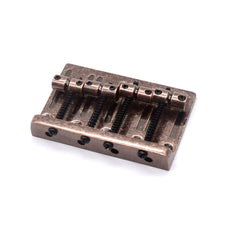 KD By AxLabs Vintage Style Bass Bridge - 5-Screw, 4-String, String-Through-Top - AxLabs