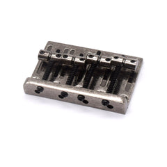 KD By AxLabs Vintage Style Bass Bridge - 5-Screw, 4-String, String-Through-Top - AxLabs