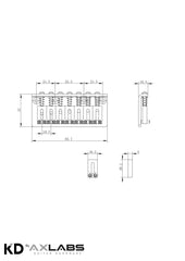 KD By AxLabs 7-String Hardtail Bridge - String-Through-Body, 10.8 mm Spacing - AxLabs