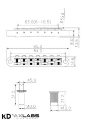 KD by AxLabs 7-String Tune-O-Matic & Stop Tailpiece - AxLabs