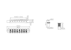 KD By AxLabs 8-String Tune-O-Matic Bridge - AxLabs