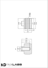 KD By AxLabs Threaded Strap Buttons (2) - Gretsch® Style - AxLabs