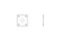 KD By AxLabs Square 4-Screw Plastic Jack Plate - Epi LP Style - AxLabs