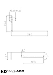 KD By AxLabs LP Style Pickguard Bracket - AxLabs
