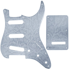 AxLabs Aluminum Etched Rose Strat-style Pickguard & Back Plate - S/S/S - AxLabs