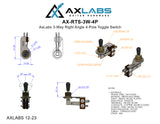 AxLabs 3-Way Right Angle 4-Pole Toggle Switch - AxLabs