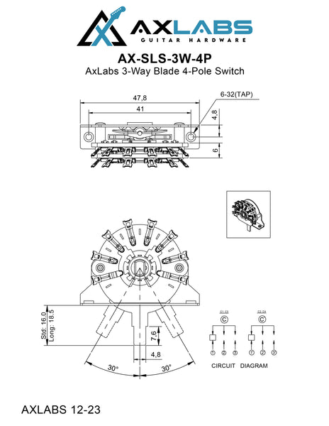 AxLabs 3-Way Blade 4-Pole Super Switch | AxLabs