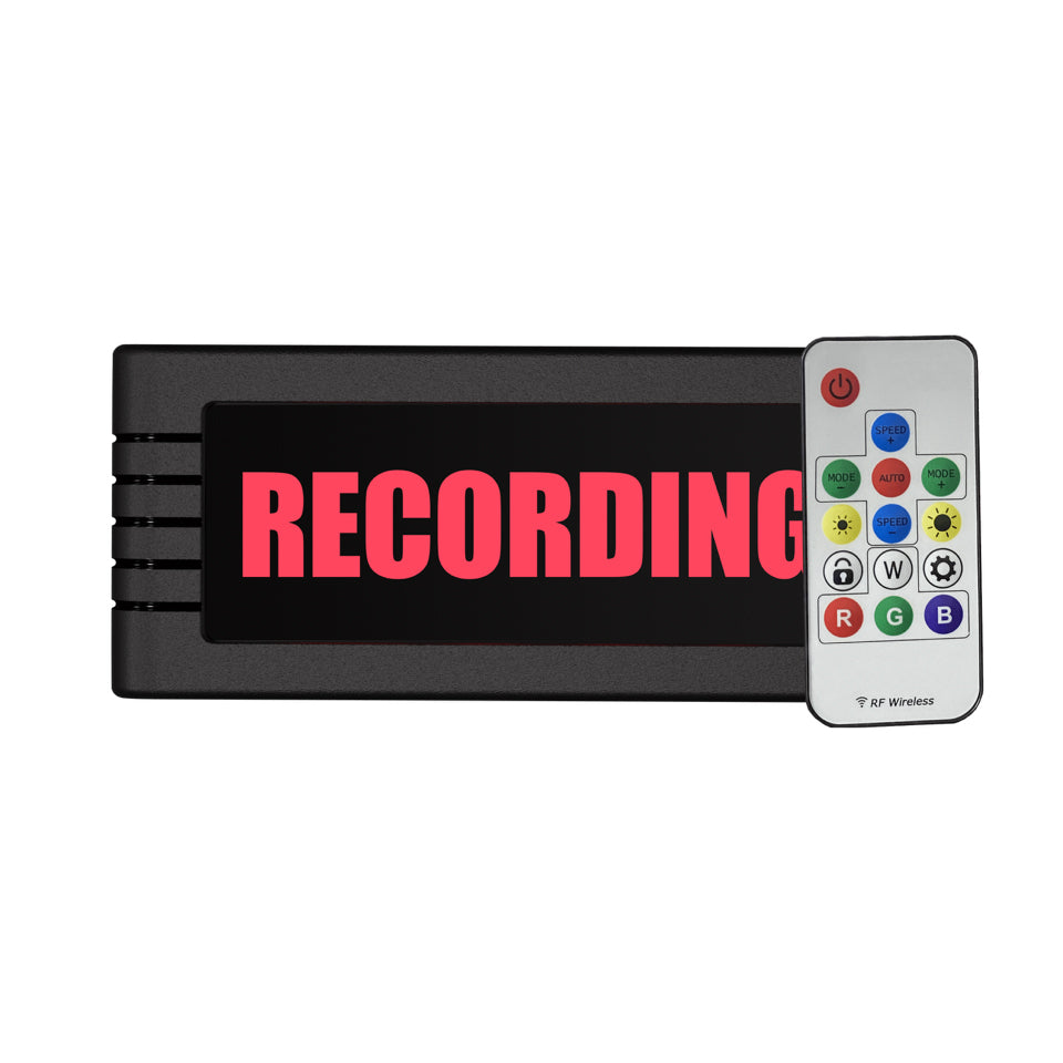Live Rcording Sign BusyBox On Air / Recording / Live Rechargeable LED Sign with Remote ...