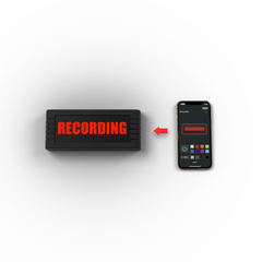 BusyBox S App-Controlled On Air / Recording / Live Rechargeable LED Sign - Vintage Style Radio Cover