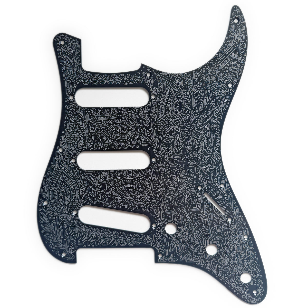 AxLabs Aluminum Etched Paisley Strat-style Pickguard - S/S/S