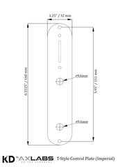 Tele-style 2-Hole Control Plate (Imperial)