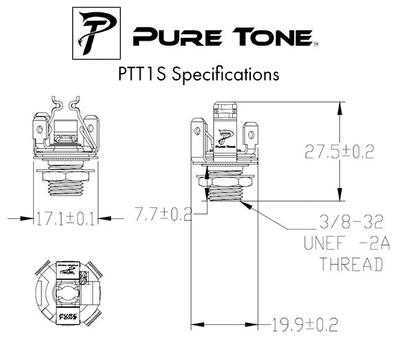 Pure Tone Mono Multi-Contact Tip Shunt 1/4″ Output Jack - AxLabs