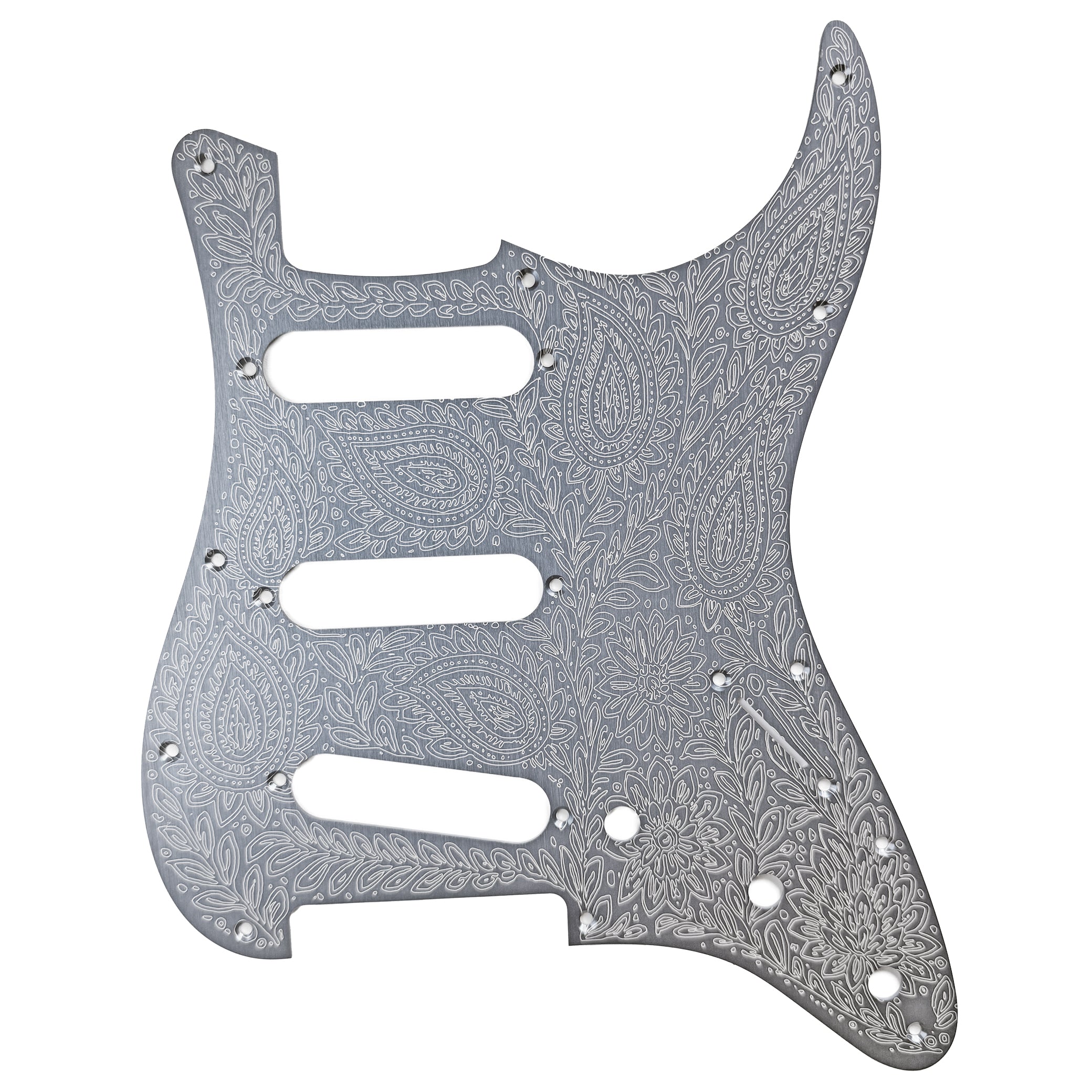 AxLabs Aluminum Etched Paisley Strat-style Pickguard & Back Plate - S/S/S - AxLabs