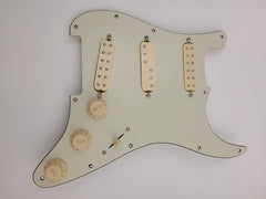 SolderX Loaded Pickguard Seymour Duncan 5-Way HyperSwitch™, Everything Axe Pickups, Mint Green / Aged White - AxLabs