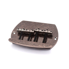 KD By AxLabs Large Round Plate 4-String Bass Bridge - String-Through-Body Or Top - AxLabs