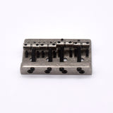 KD By AxLabs Vintage-Style Bass Bridge - 5-Screw, 4-String, String-Through-Top Or Bottom, Brass Saddles - AxLabs