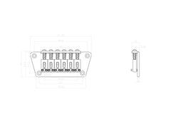 KD By AxLabs Surface Mount String-Through-Body Trapezoid Plate Bridge (Nighthawk-style) - AxLabs