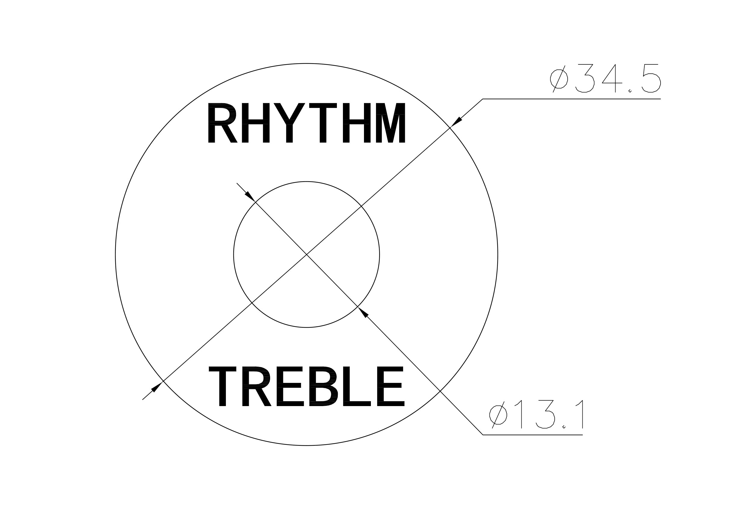 KD By AxLabs Plastic Toggle Ring - Rhythm / Treble - AxLabs