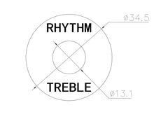 KD By AxLabs Plastic Toggle Ring - Rhythm / Treble - AxLabs