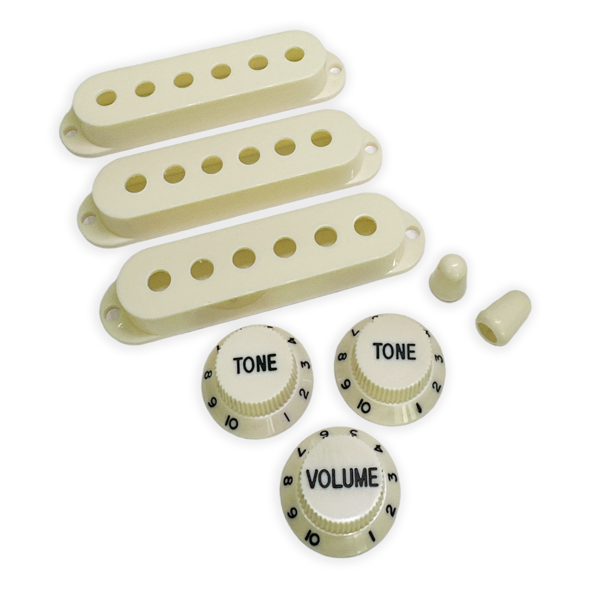 Pickup Covers, Knobs, & Switch Tips Set for Strat-Style Guitars - AxLabs